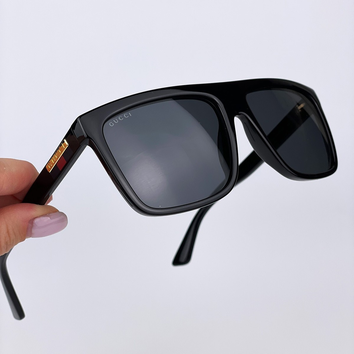 Gucci Women Sunglasses Black Grey Anti-Reflective Rectangle GG0748S 001 NEW Gucci Women Sunglasses Black Grey Rectangle GG0748S 001 NEW  main image 3