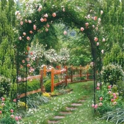 GARDEN GEAR Rustproof Metal Garden Patio Arch Rose Arbour Archway Climbing Plant Trellis UK