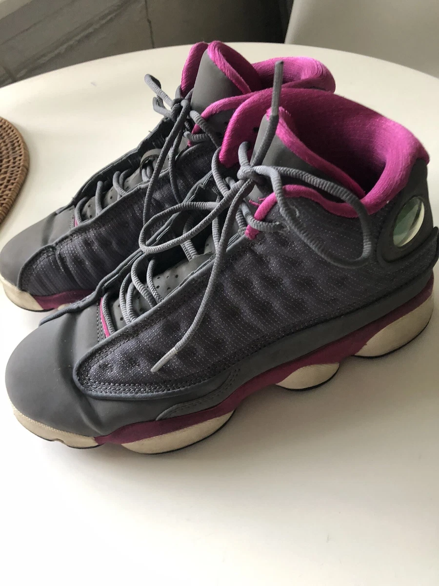Jordan 13 hotsell gray and pink
