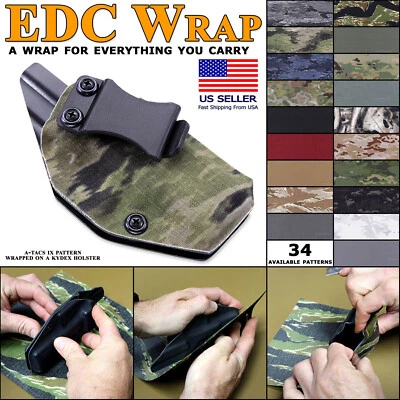 EDC Wrap - Cordura Fabric Wrap - Multiple Sizes - (Multiple Patterns Available)