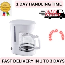 Mainstays White 12 Cup Drip Coffee Maker,FreeShipping