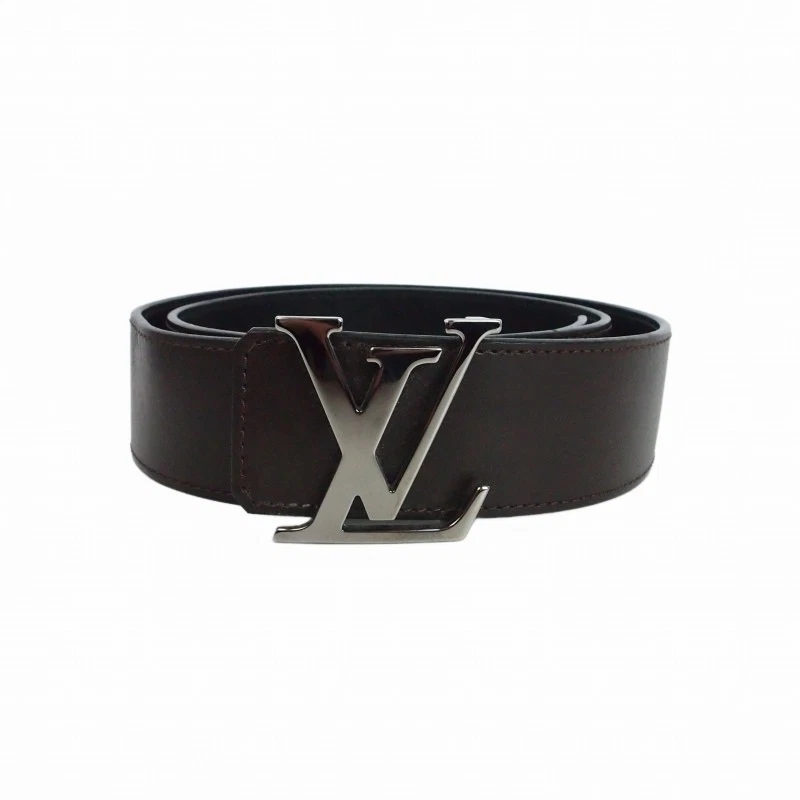 LOUIS VUITTON ブラック ベルト 85/34 Louis Vuitton Calfskin Monogram 20mm LV Iconic Reversible Belt 85