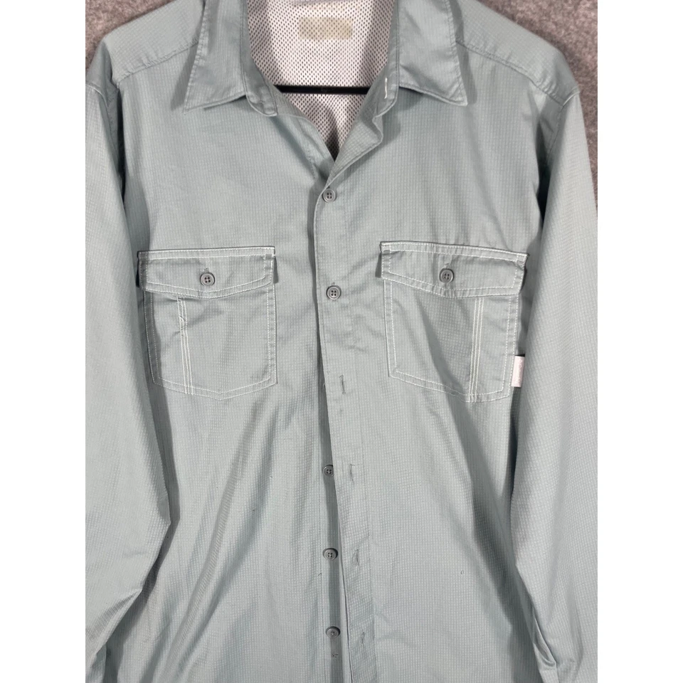 Columbia 男式纽扣长袖钓鱼远足衬衫户外 — 第 2/4 张图片