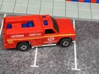 Vintage  Mattel Hot Wheels Red Emergency Squad Unit Fire Truck Diecast Toy
