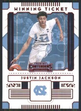 2020-21 Panini Contenders Draft Picks Winning Tickets Red #6 Justin Jackson 3297