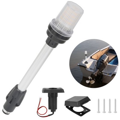 12V-24V Marine Boat Yacht LED Navigation Light Stern Anchor Pole Lamp Waterproof