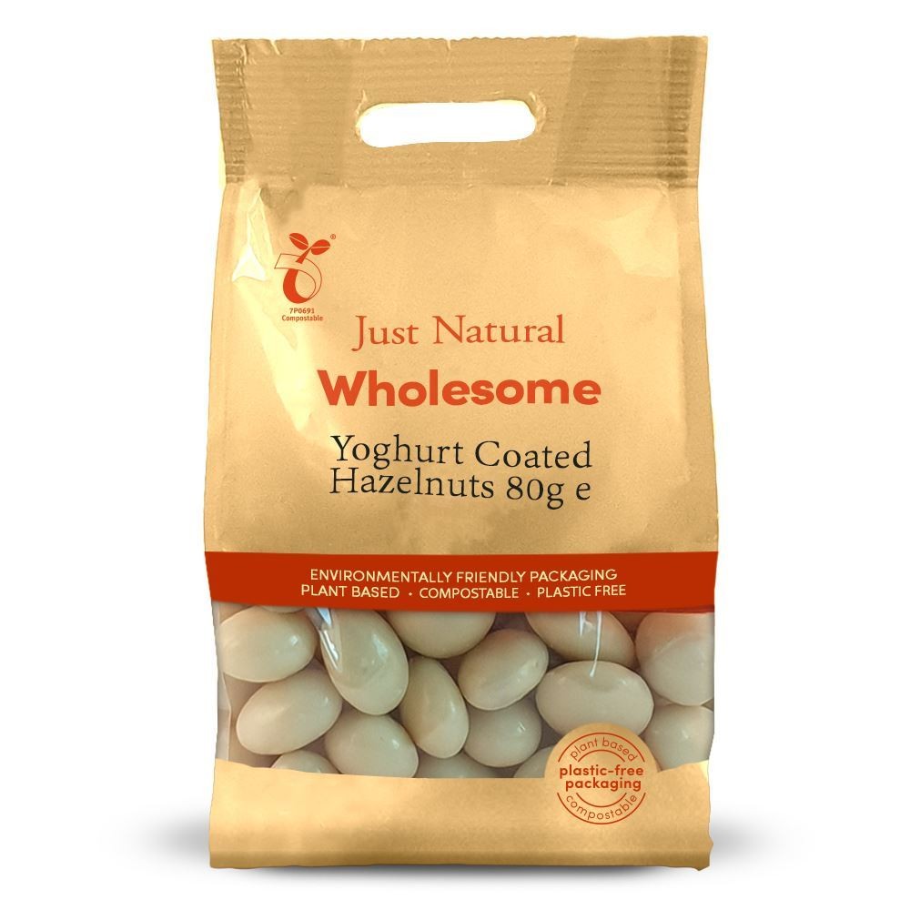 Just Natural Wholesome Yoghurt Coated Hazelnuts 80g - 2 Pack