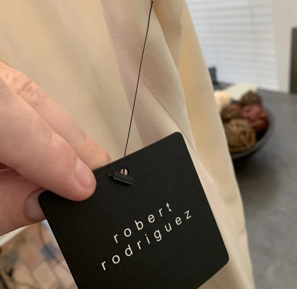 Robert Rodriguez Silk Dress Top Tunic White Size 8 NWT 100% Silk Elegant - Image 2 of 4