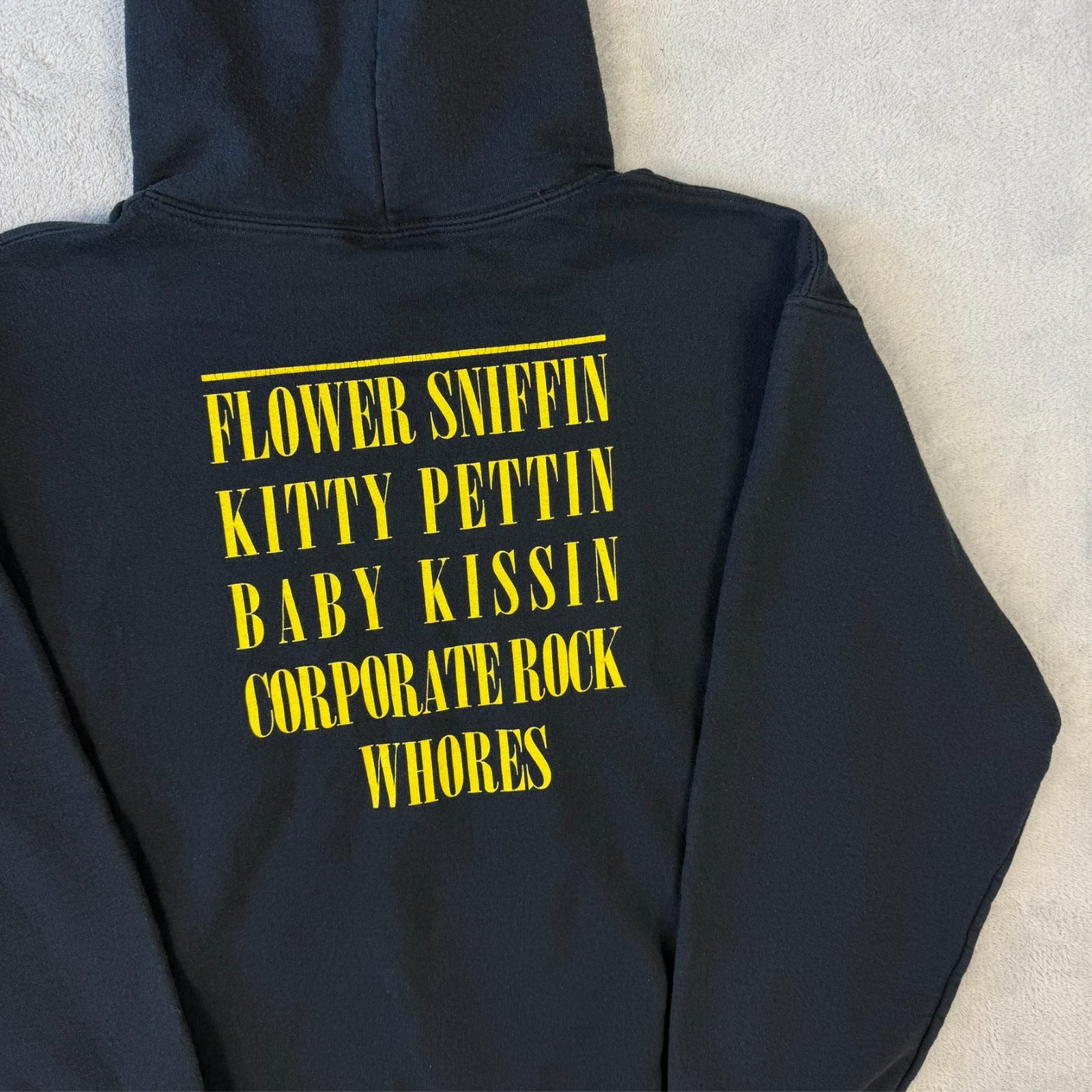 Vintage Nirvana 1992 2000's Reissue Smiley Black Size Small Pullover Hoodie image 7