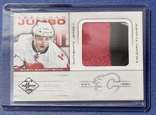 2012-13 Panini Limited Freshman Jumbo Materials Prime 02/49 Sven Baertschi