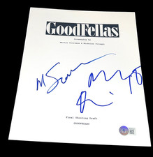 MARTIN SCORSESE ROBERT DENIRO SIGNED MOVIE SCRIPT GOODFELLAS BECKETT BAS COA X2