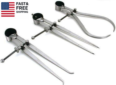 New 3 Pieces Spring Caliper Set - inside outside & Divider 8'' Inch / 200 M