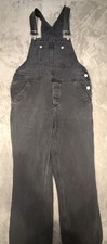   We The Free  Free People Overalls Black Denim 100 Cotton Chore Work Bib Sz 28