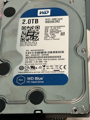 WD Blue WD20EZRZ-00Z5HB0 2TB 5400RPM 3.5'' SATA PC Hard Drive