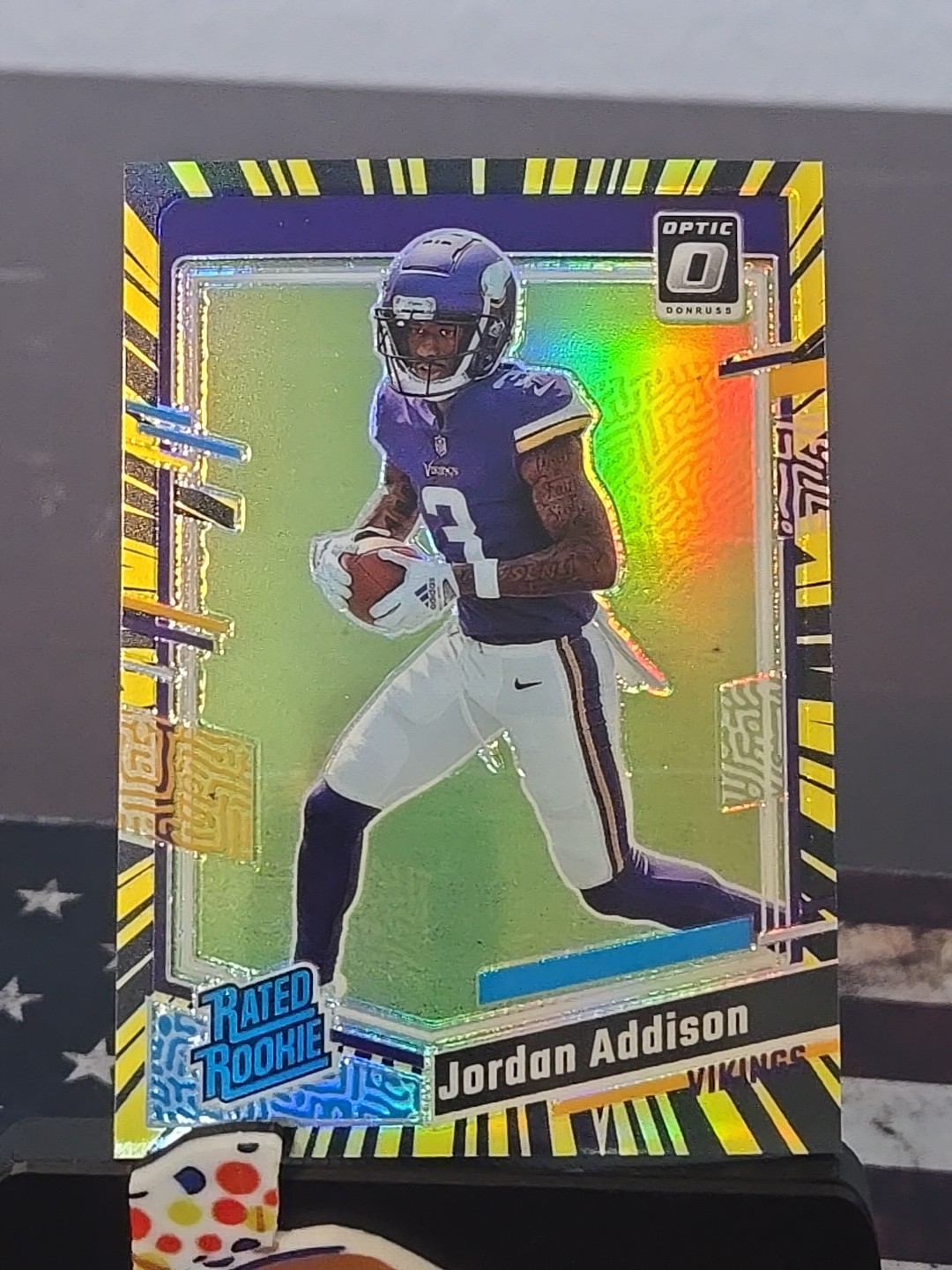 2023 Donruss Optic Jordan Addison Electricity /69 Rated Rookie #271 Vikings RC