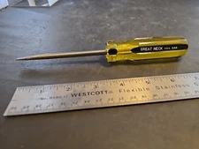 GREAT NECK  G44 FLAT SLOTTED SCREWDRIVER USA NICE 8" Long