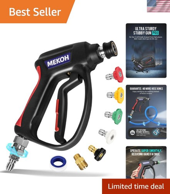 #ad Short Pressure Washer Gun with Swivel 5000 PSI High Power Washer Spray Gun ... $51.99