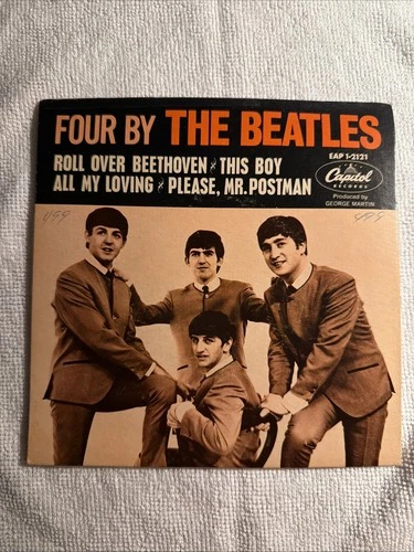 The Beatles Vinyl Vintage 45 Record - Four By The Beatles