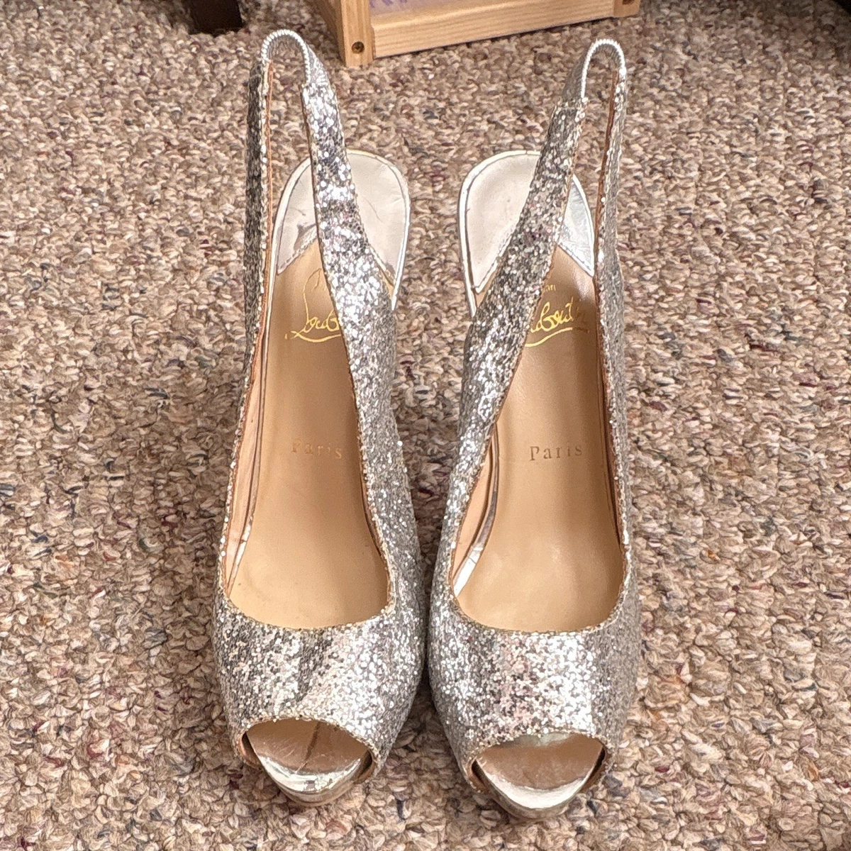 Christian Louboutin Silver Heels for Women for sale | eBay