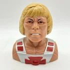Masters Of The Universe He-Man Coin Bank w/Original Stopper MOTU Mattel Vtg 1984
