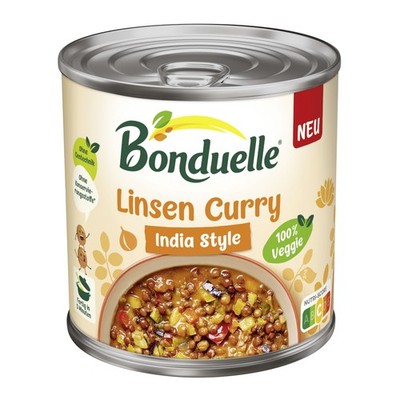 Bonduelle Linsen Curry India Style ATG 400g Packung 425ml