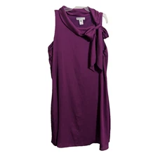 Robbie Bee Berry Sleeveless Tie Cowl Midi Sheath Dress Size 14 L1 Flowy Feminine