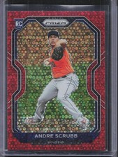 2021 Panini Prizm #54 Andre Scrubb Red Donut Circles Prizm #/99