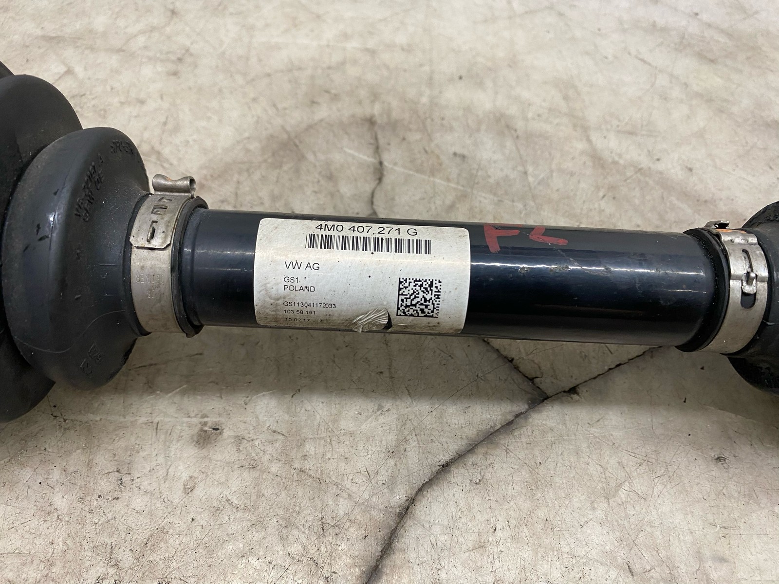 2015-2020 BENTLEY BENTAYGA OEM FRONT LEFT CV AXLE SHAFT *109K MILES* 4M0507271G