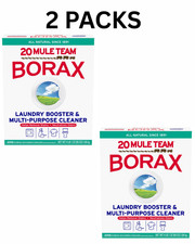 2 Packs 20 MULE TEAM Laundry Detergent All Natural Booster Multi Cleaner-65Oz 0.15 per gallon