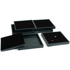 6 36 Slot Black Ring Display  Travel Trays