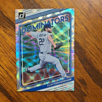 JERSEY # MATCH! 2022 Donruss Clayton Kershaw Dominators Silver 22/349! LAD 