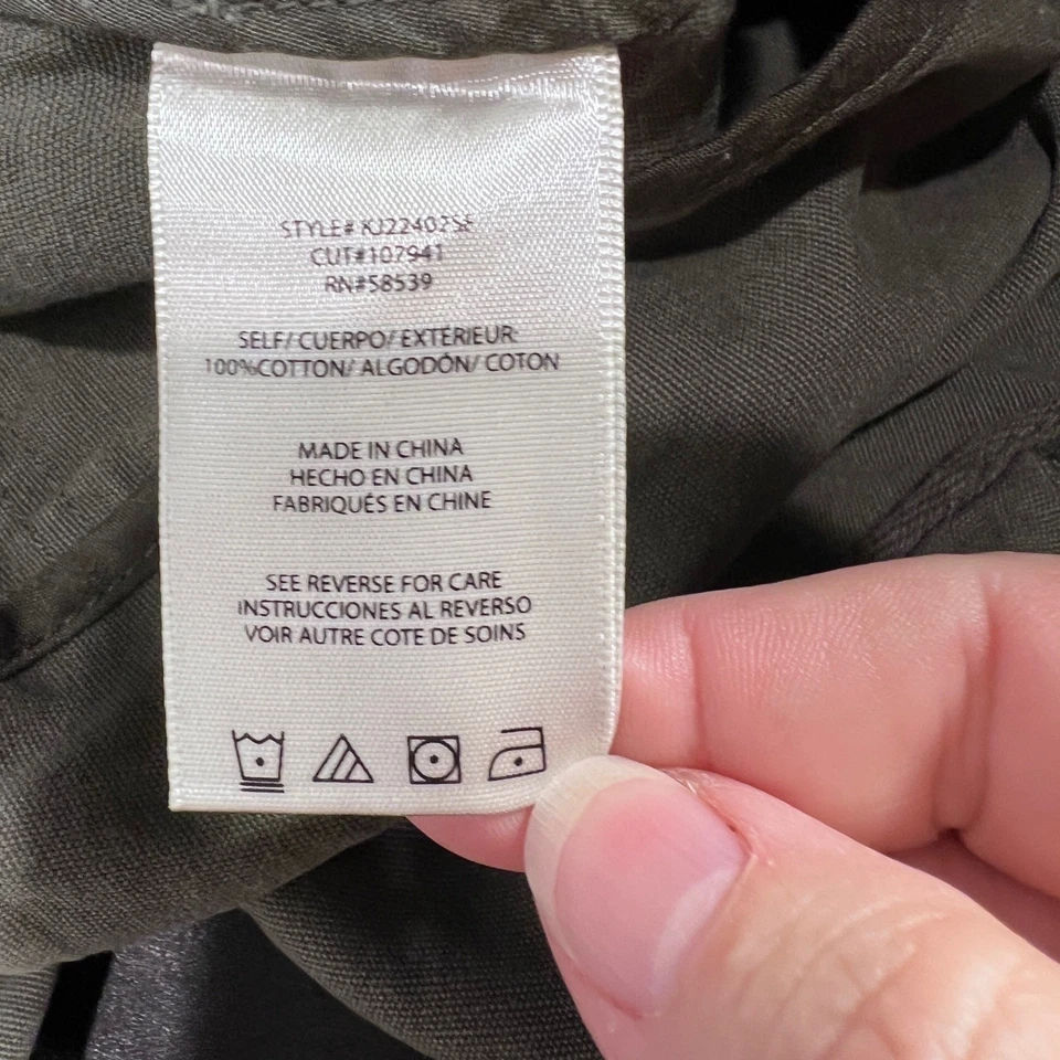 Chaqueta utilitaria para mujer KUT from the Kloth verde estilo militar talla S cremallera completa Foto 4 de 4