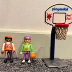 Vintage 1996 Playmobil 3867 Street Hoops Set with 2 Figures COMPLETE