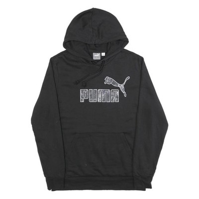 Puma Herren Schwarz Pullover Hoodie M Baumwollmischung Freizeit Sportswear Sweatshirt