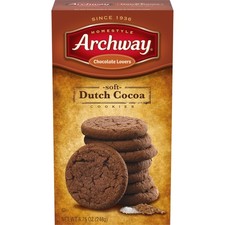 Archway Cookies, Soft Dutch Cocoa 8.75 Ounce Pack of 1 , brown and white