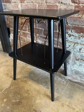 Crosley Manchester Record Player Stand, Media Console with Vinyl Storage ST66-BK