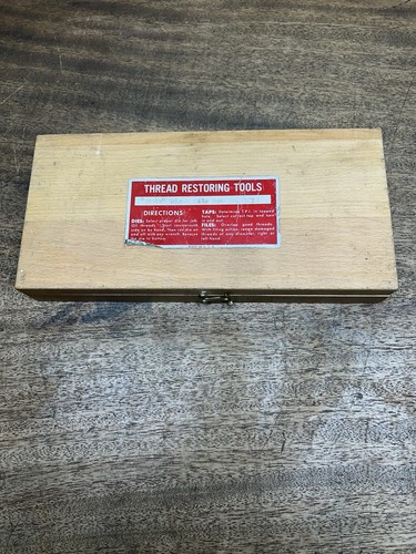 JAWCO No. 1278 DIE & FILE SET, Re-threading Kit ~ Nice Sturdy Wood Box
