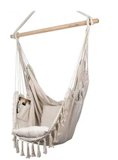Large 36" square Caribbean style Hammock Chair Hanging Rope Swing