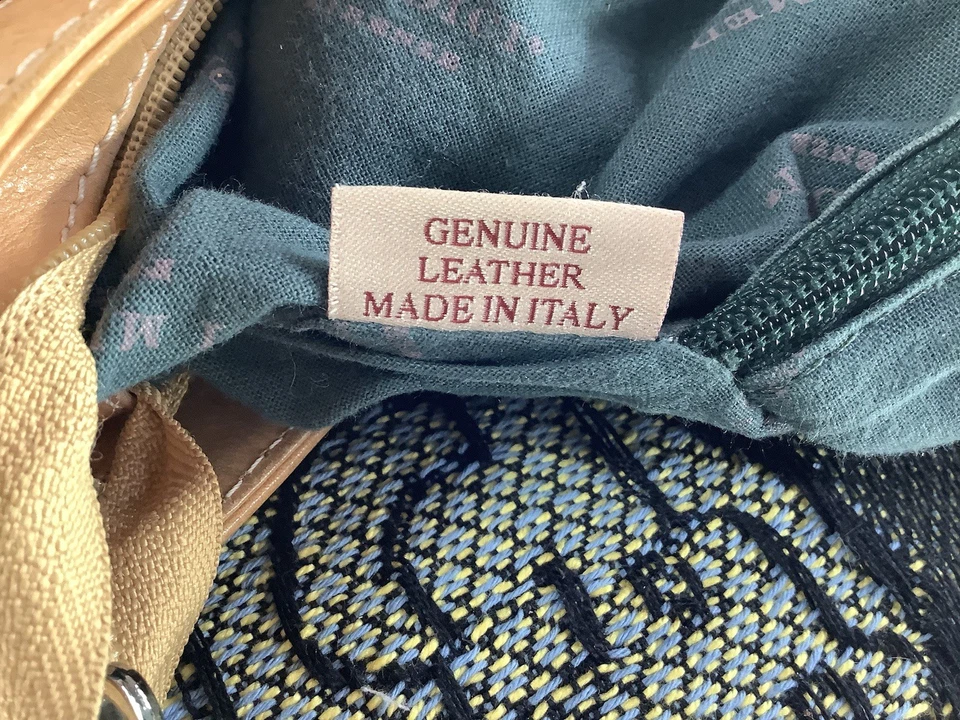 Итальянская кожаная наплечная сумка I Medici Firenze серо-коричневая сделано в Италии - Изображение 3 из 4