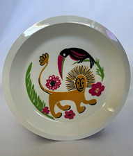 Vintage Marimekko Ornamin 1004 Melamine Decorative Animal Plate Finland MCM
