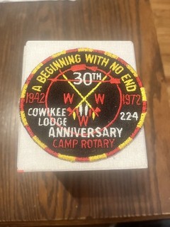 Cowikee Lodge Anniversary 1972 Camp Rotary Lodge 224 Boy Scout Patch Uniform