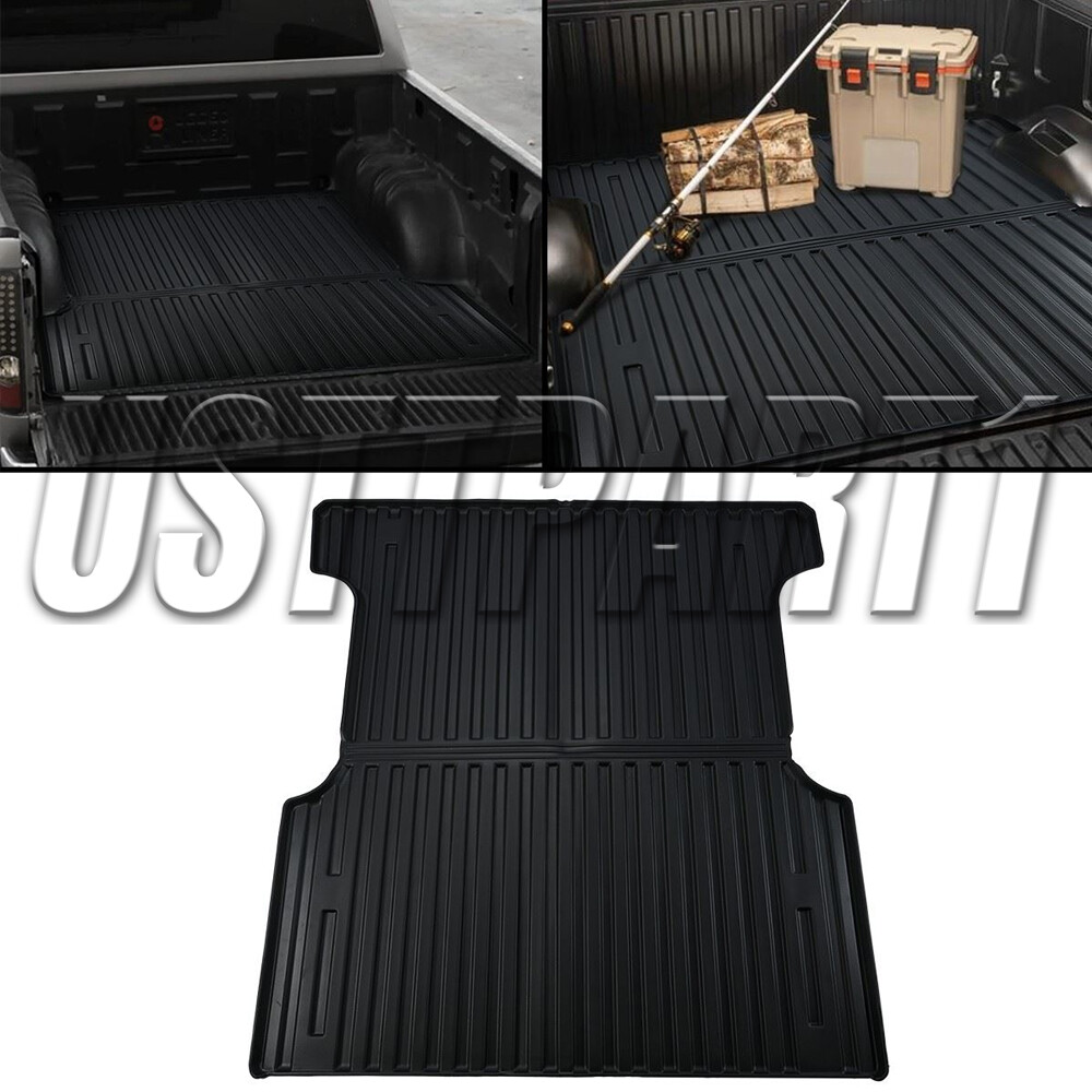 For Toyota Tundra 2022 2023 Bed Mat (5.5ft Short Bed) Black TPE Rubber