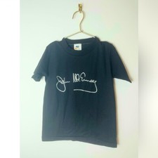 Vintage 1980s Nike John McEnroe Tennis T shirt Black Silver youth 10-12 Sport