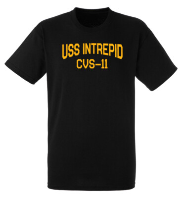 USS Intrepid CVS-11 Aircraft Carrier Standard Size Short Sleeve Tee Shirt