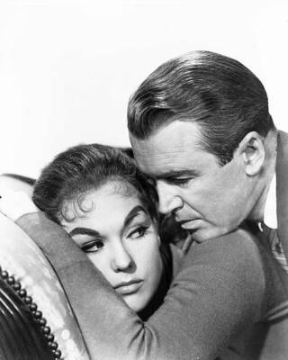 James Stewart as Detective John Scottie Ferguson and Kim Novak as - Old Photo