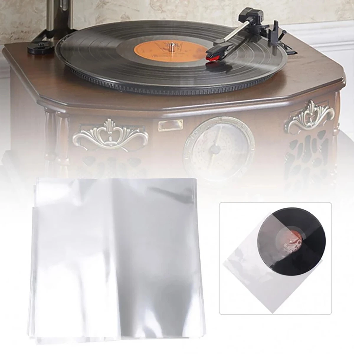 100/200X Record Sleeves Outer Plastic Record Cover Sleeve For Vinyl 7IN Album