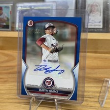 2023 Bowman Dustin Saenz Blue Auto /150 Rookie Prospect Autograph Nationals