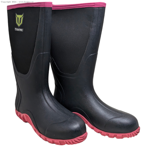 TIDEWE Rubber Boots for Women Neoprene Insulated Rain Boots Steel SZ 11 - Picture 3 of 6