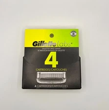 Gillette Labs Razor Blades Refill 4 Cartridges, NEW FREE SHIP_4905