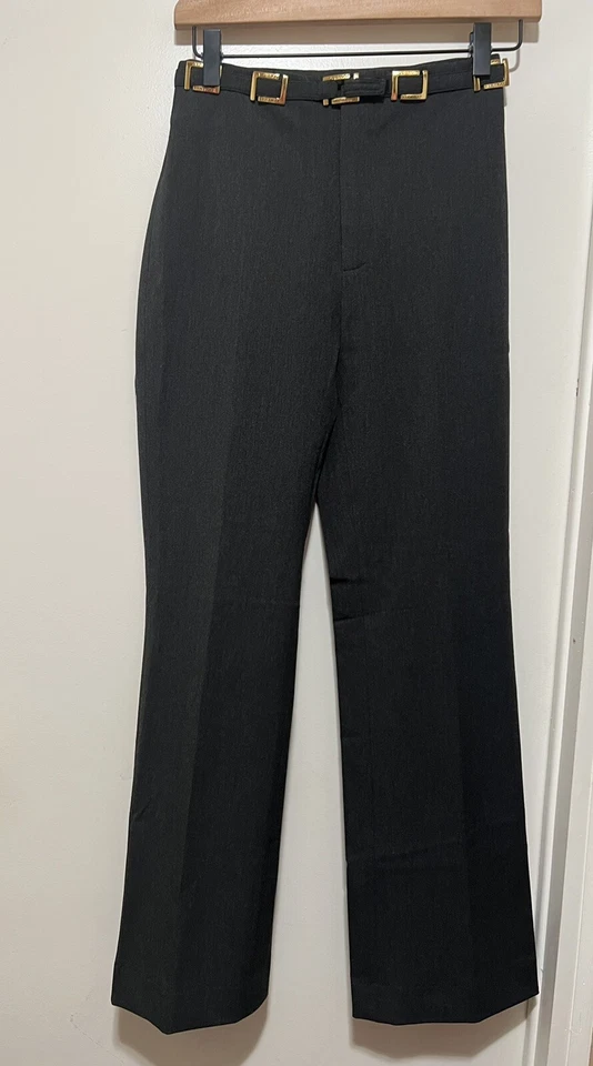 Pantalones de vestir para mujer Made in France Vertigo carrera cinturón talla 4 Foto 2 de 4